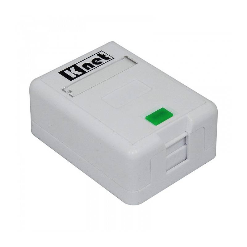 کیستون باکس 1 پورت شاتردار CAT6 UTP کی نت مدل K-NBSC6USH1