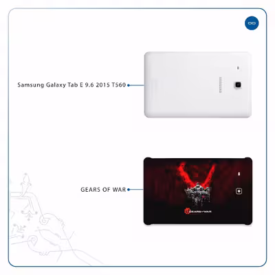 برچسب پوششی ماهوت مدل Gears-Of-War-Game مناسب برای تبلت سامسونگ Galaxy Tab E 9.6 2015 T560