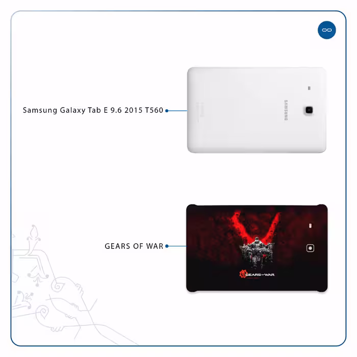 برچسب پوششی ماهوت مدل Gears-Of-War-Game مناسب برای تبلت سامسونگ Galaxy Tab E 9.6 2015 T560