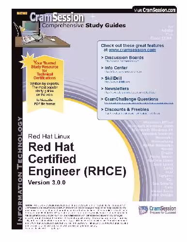 خرید و دانلود نسخه کامل کتاب Redhat Linux Rhce Cramsession