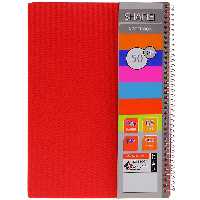 دفتر 50 برگ سیمی خط دار برند شفیعی کد 77 بسته 1 عددی