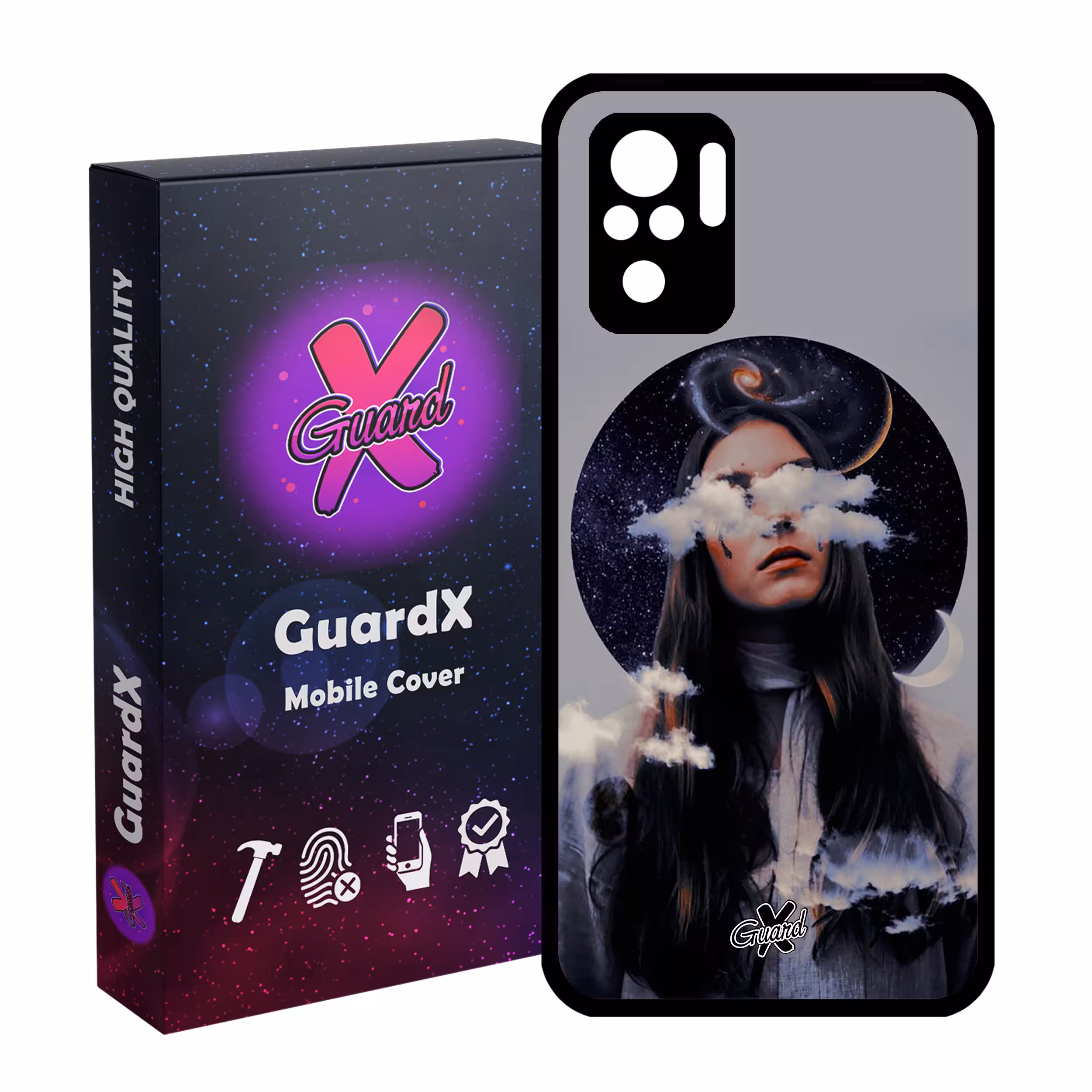 کاور گارد ایکس طرح Girl مدل Glass10011 مناسب برای گوشی موبایل شیائومی Redmi Note 10 4G / Note 10S