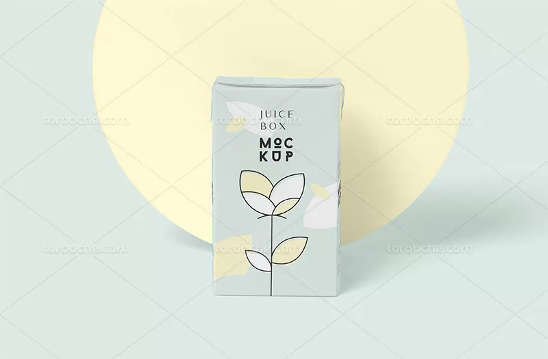 موکاپ پاکت کوچک آبمیوه | گرافیک با طعم تربچه