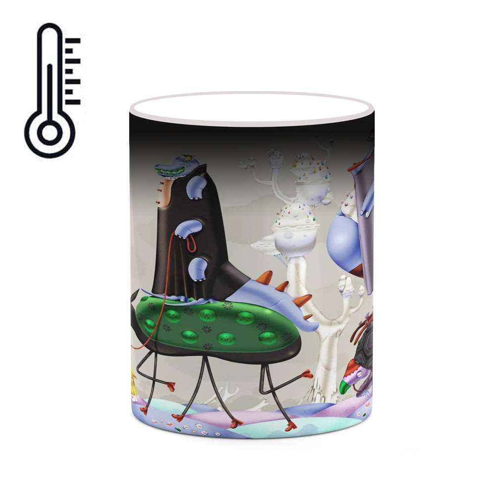 ماگ حرارتی کاکتی طرح نقاشی کارتونی مدل mgh18727