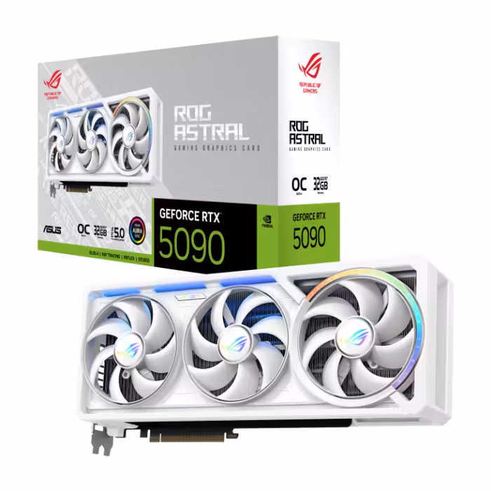 کارت گرافیک ایسوس مدل ROG Astral GeForce RTX 5090 32GB GDDR7 WHITE OC Edition
