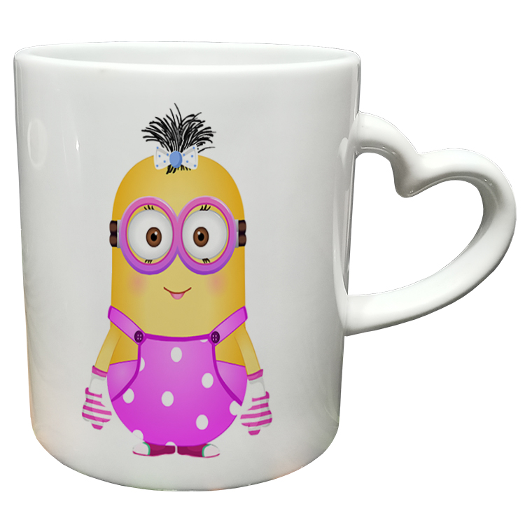 ماگ مدل دسته قلبی طرح مینیون کد 73