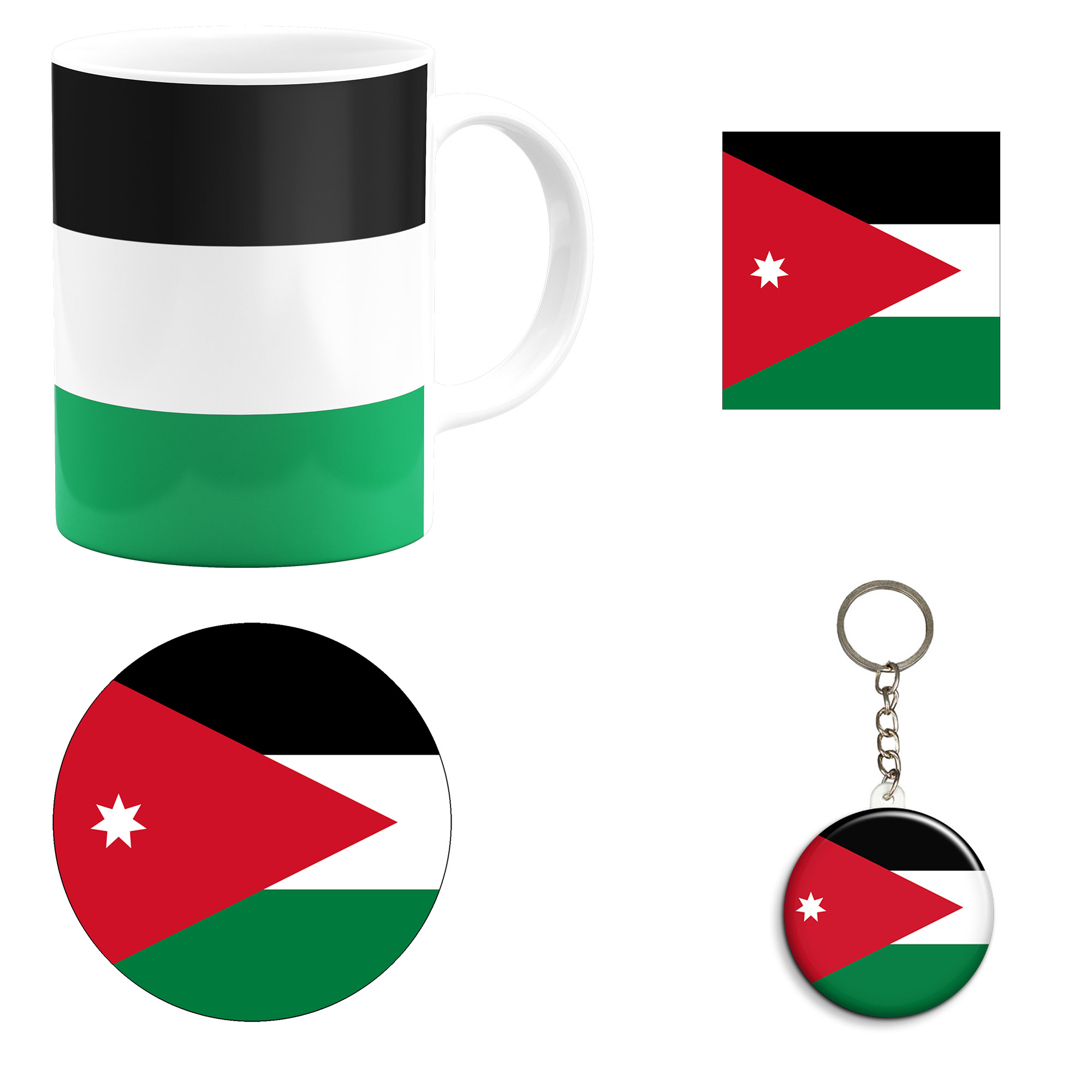 ست هدیه ماگ طرح پرچم اردن مدل Jordan کد M1
