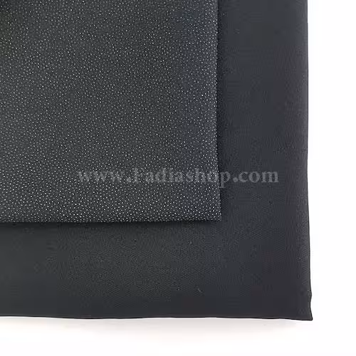 لایی چسب حریر مشکی متری