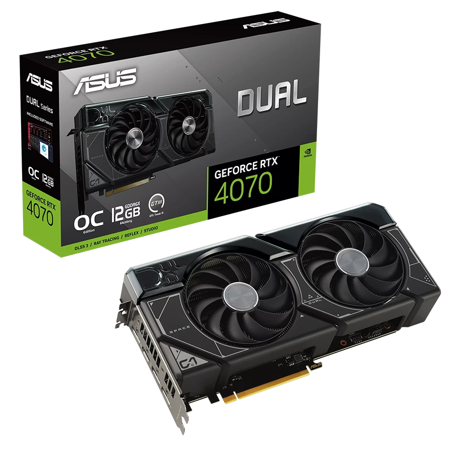 کارت گرافیک ایسوس DUAL RTX 4070 12GB OC | فروشگاه گیمینگ تکاف