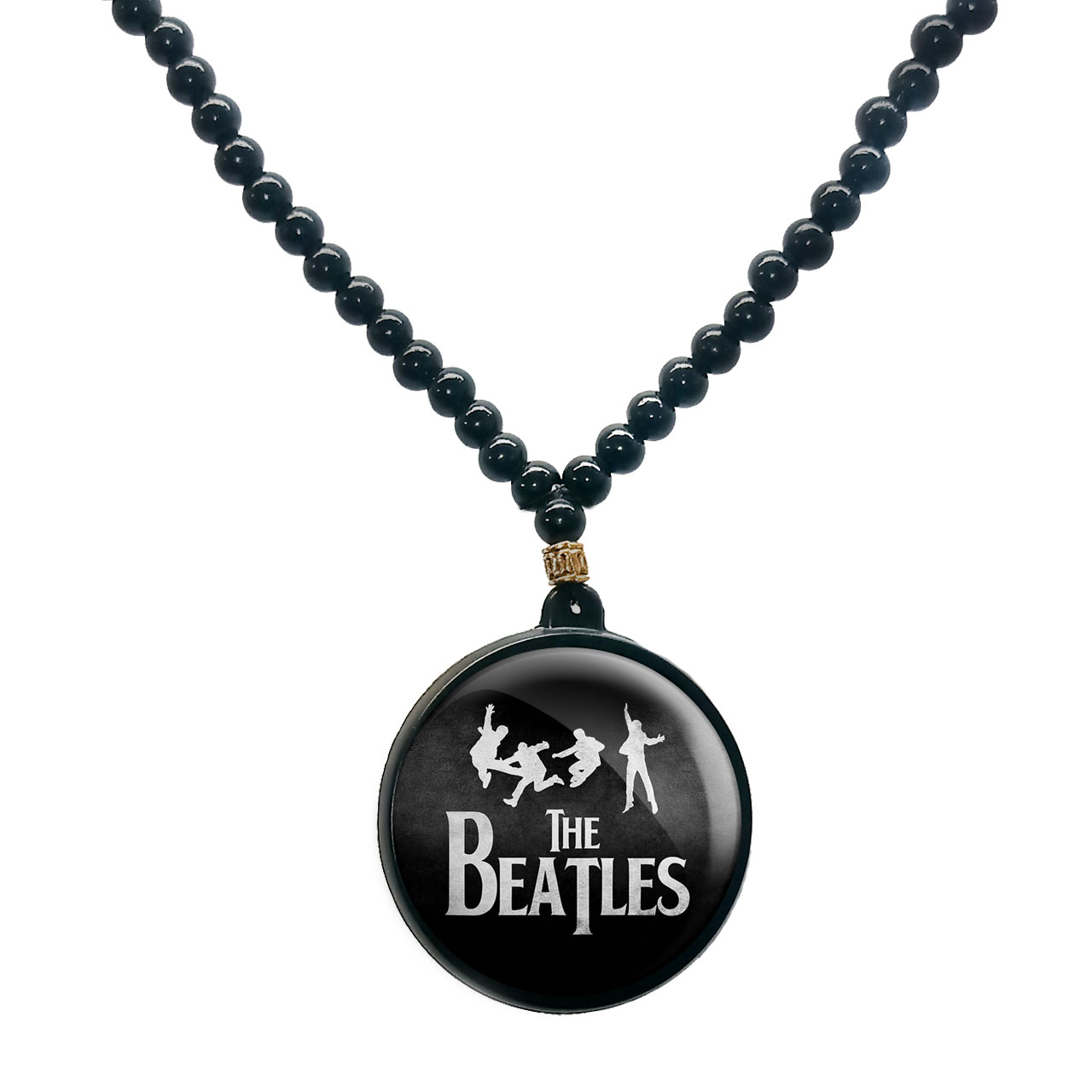 گردنبند پرمانه طرح بیتلز کد pmd.1475 مدل دو طرفه