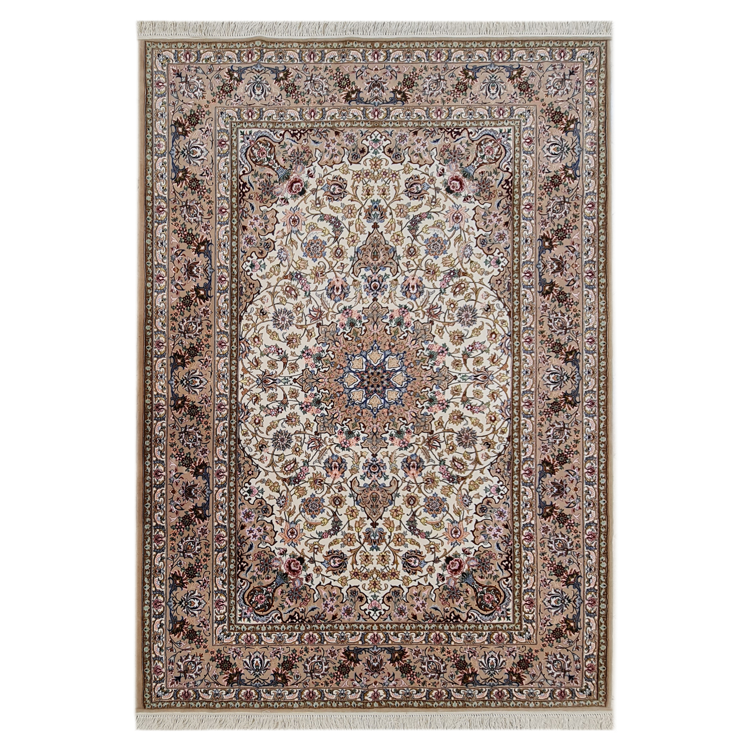 فرش دستبافت چهار متری مدل اصفهان کد 701192