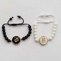 دستبند مدل ماه تولد بهمن و اسفند F141 مجموعه 2 عددی