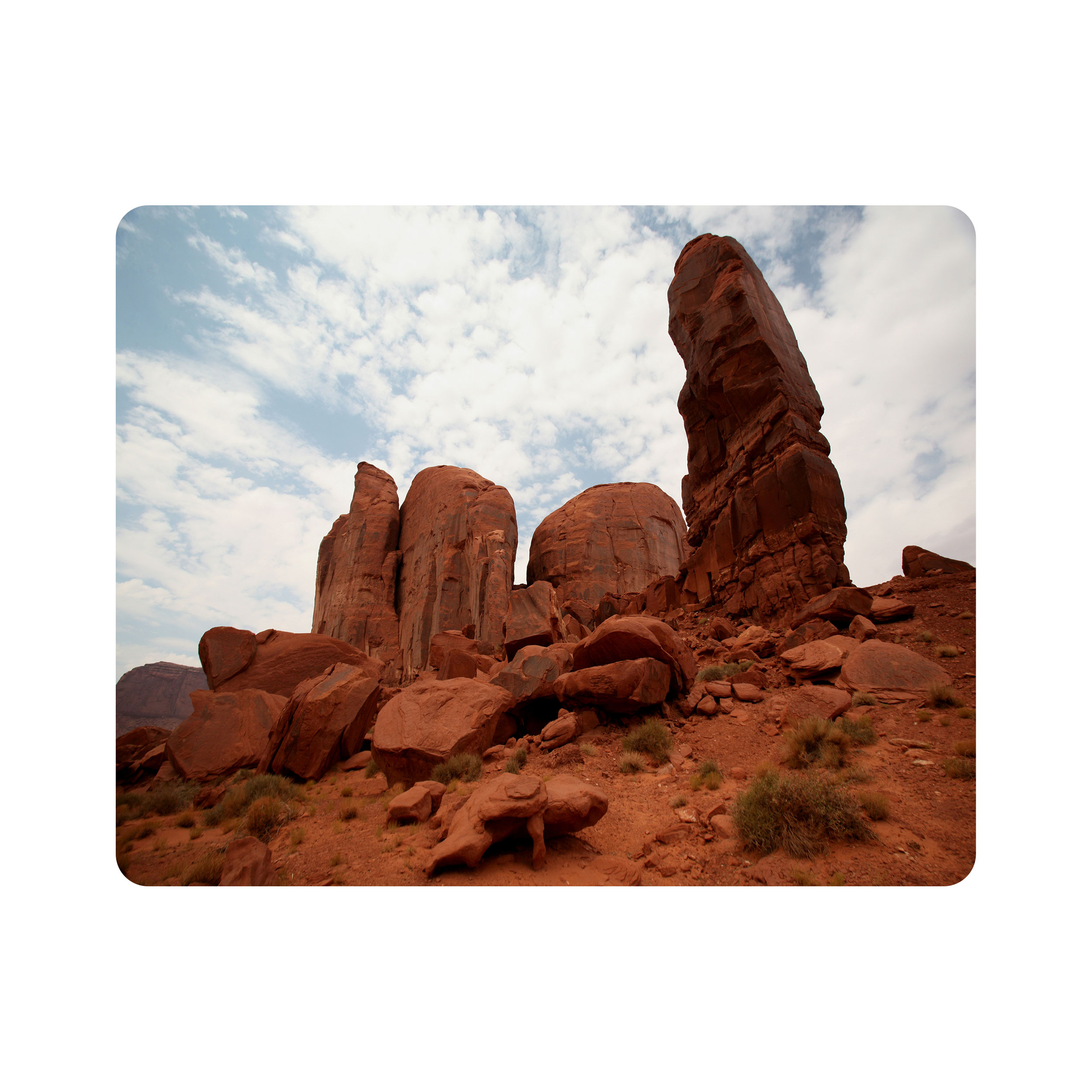 ماوس پد اطلس آبی طرح صخره و بیابان و آسمان مدل T6927