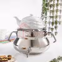کتری قوری دکاموند کف چدن نقره ای سایه دارکد 6049