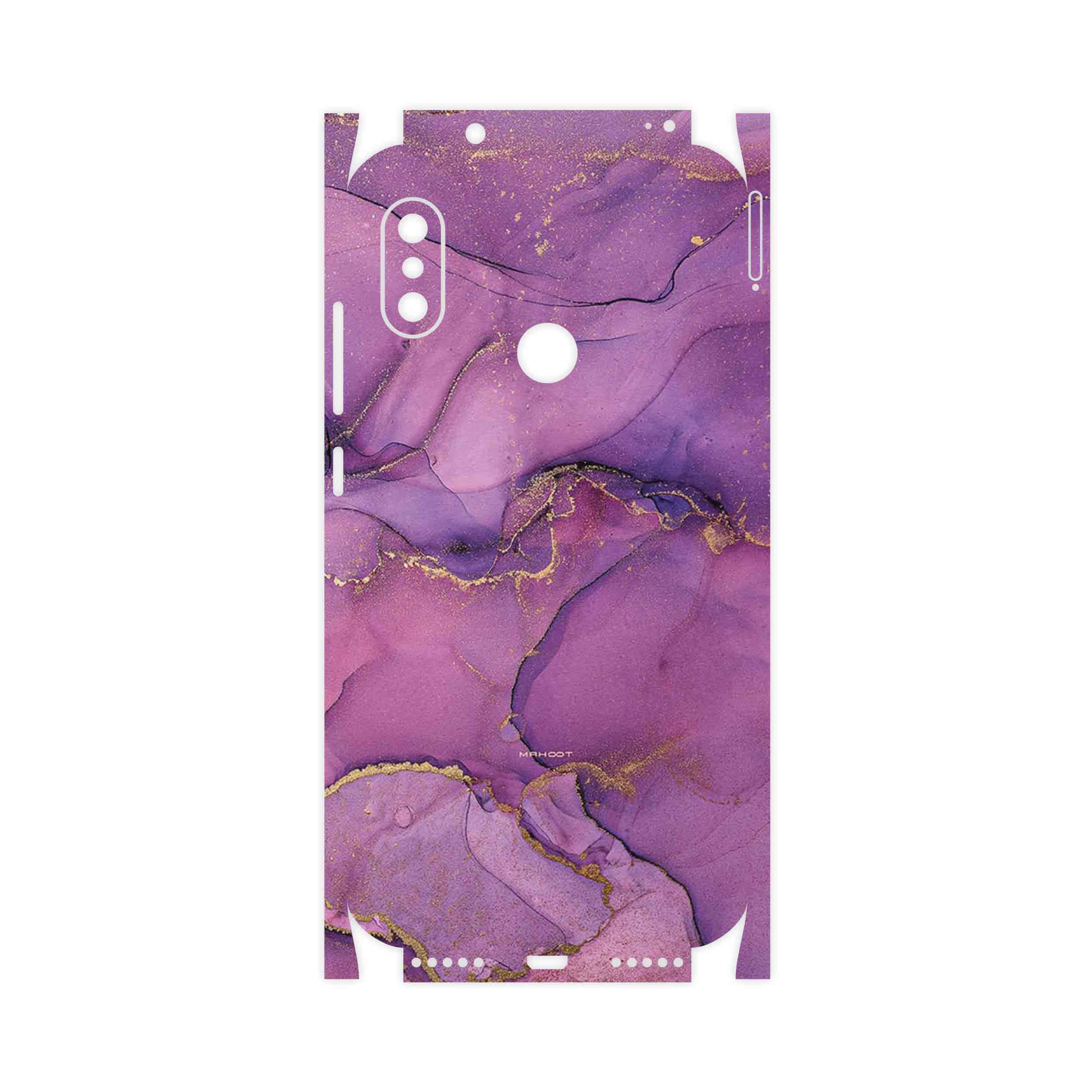 برچسب پوششی ماهوت مدل Purple Marble-FullSkin مناسب برای گوشی موبایل شیائومی Redmi Note 6 Pro