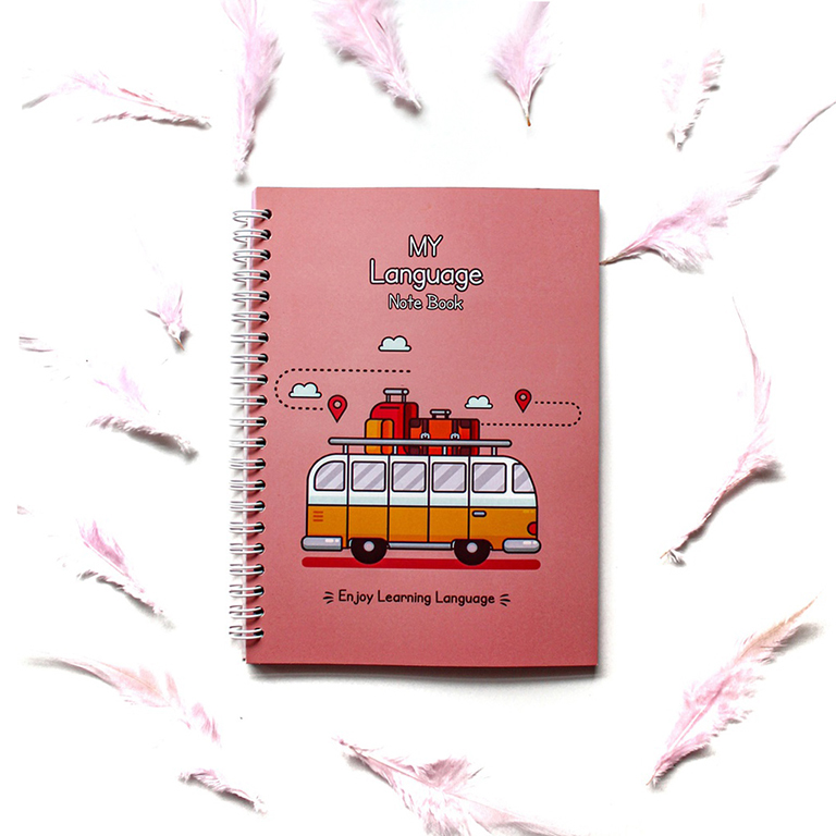 دفتر برنامه ریزی (پلنر) روزانه آبرنگ طرح زبان من My Language Note Book سایز A5