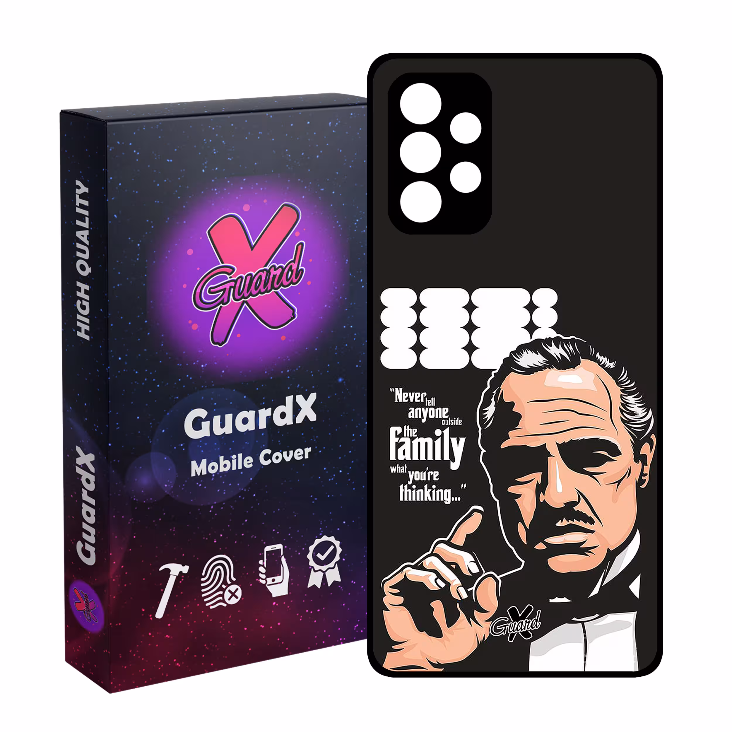 کاور گارد ایکس طرح God Father مدل Glass10197 مناسب برای گوشی موبایل سامسونگ Galaxy A72