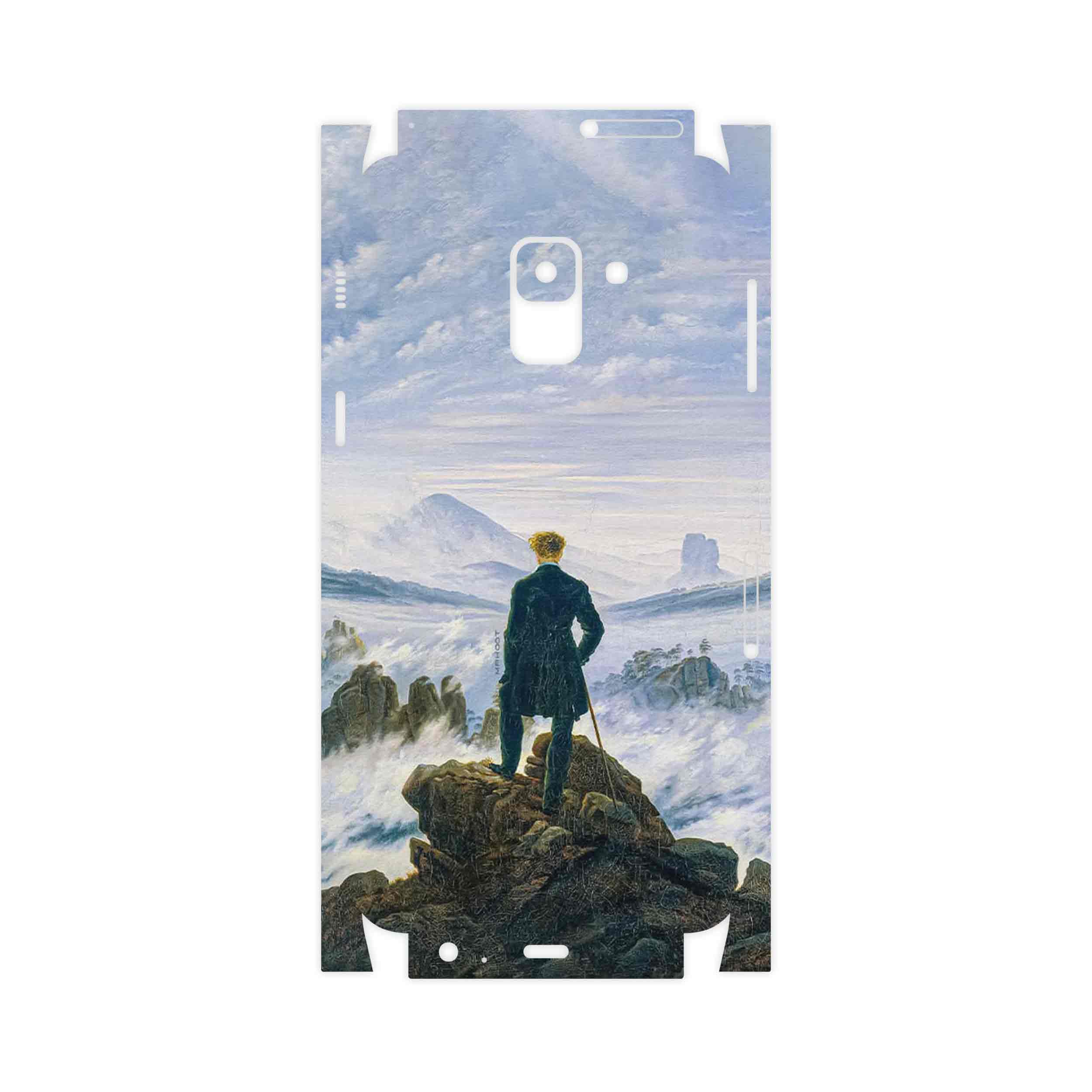 برچسب پوششی ماهوت مدل Wanderer above the Sea of Fog-FullSkin مناسب برای گوشی موبایل سامسونگ Galaxy A8 2018