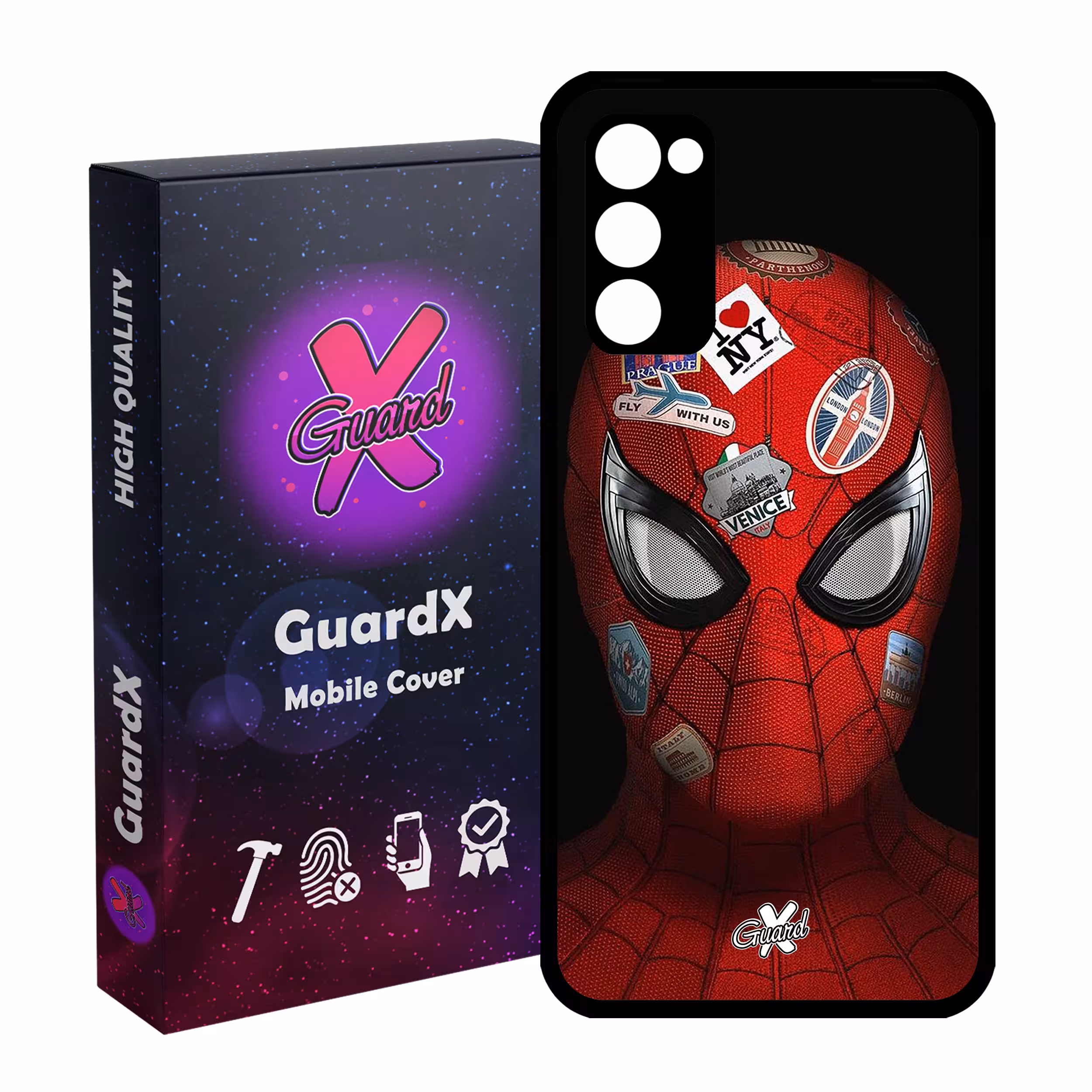 کاور گارد ایکس طرح Spider Man مدل Glass10033 مناسب برای گوشی موبایل سامسونگ Galaxy S20 FE