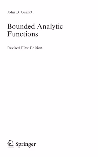 خرید و دانلود نسخه کامل کتاب Bounded Analytic Functions