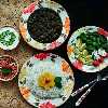 بشقاب طرح بهار گل ها کد BSgs02 مجموعه 2 عددی