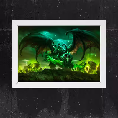 تابلو آرتیفن طرح بازی World Of Warcraft کد 129W مجموعه 3 عددی