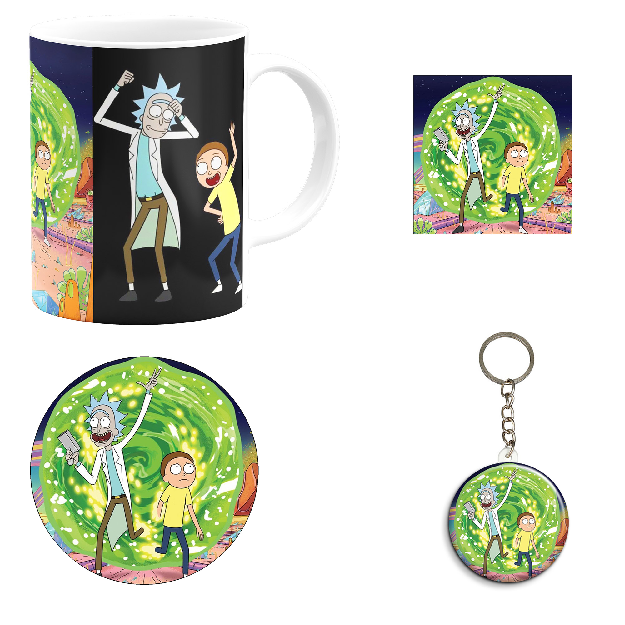 ست هدیه ماگ مدل انیمیشن ریک و مورتی کد M7