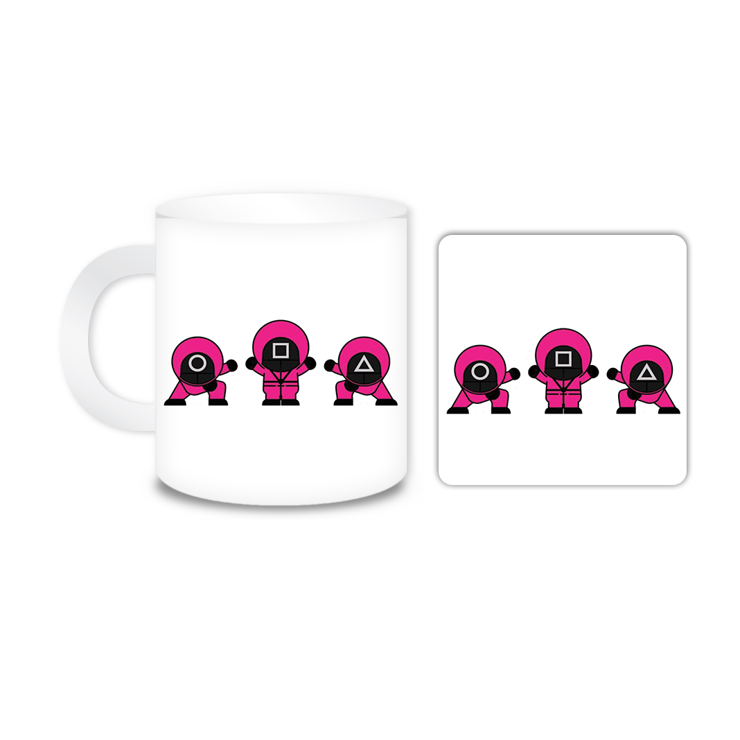 ماگ مدل Squid Game کد 2258 به همراه زیر لیوانی