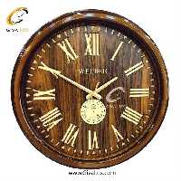 ساعت دیواری اورجینال ولدر PVC قهوه ای| کد رفرنس 535