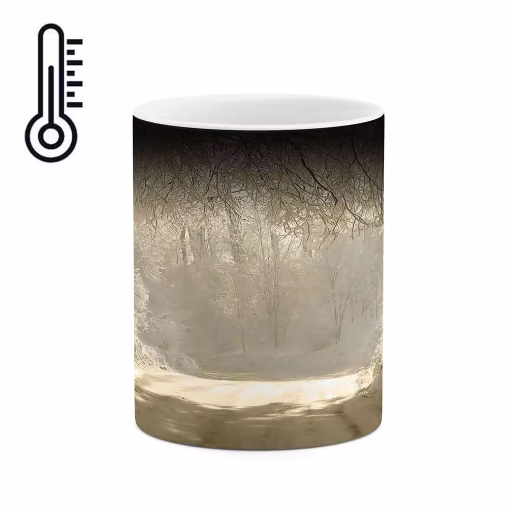 ماگ حرارتی کاکتی طرح منظره برفی مدل mgh15099