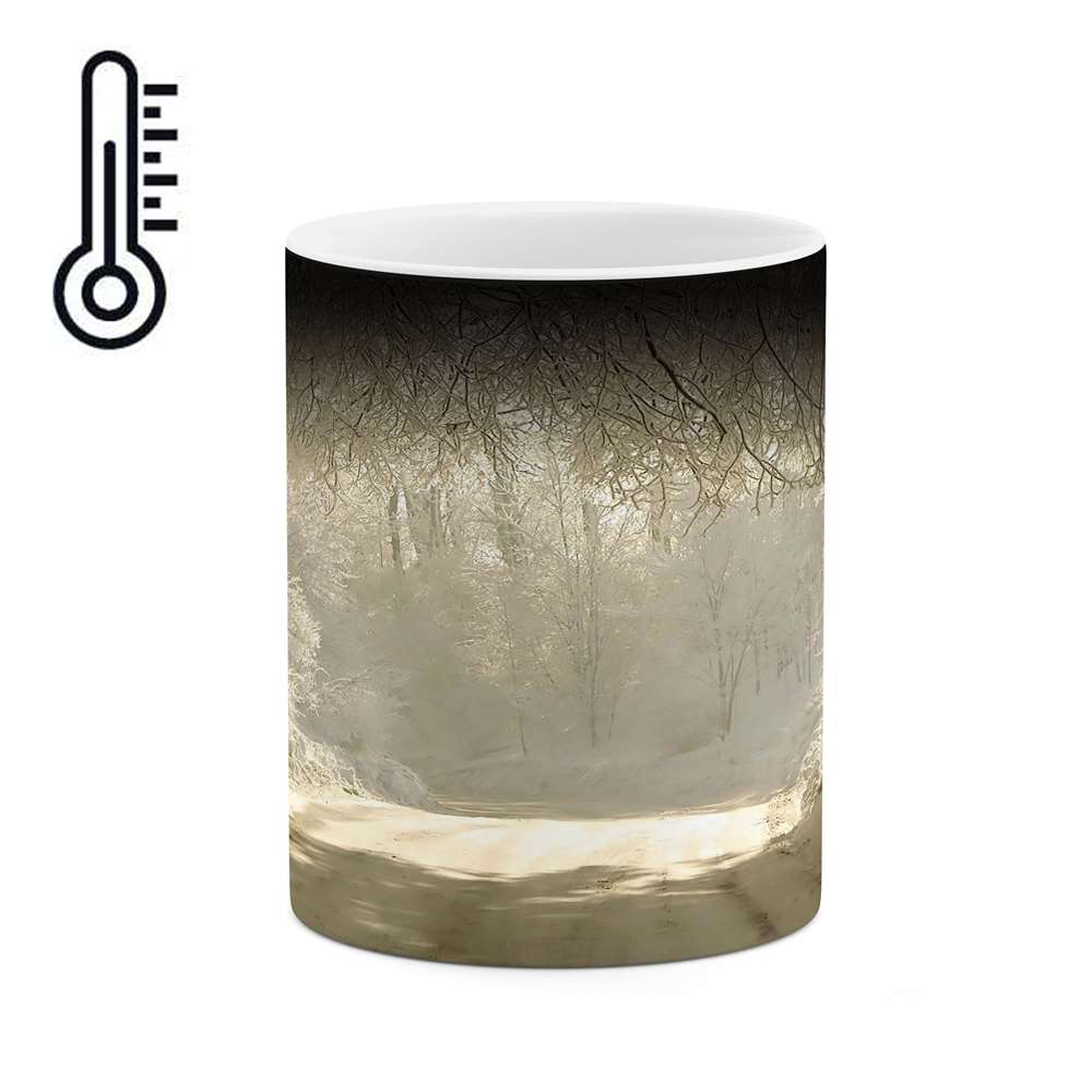 ماگ حرارتی کاکتی طرح منظره برفی مدل mgh15099