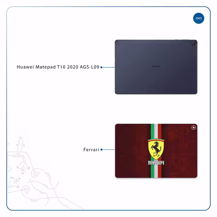 برچسب پوششی ماهوت مدل Ferrari مناسب برای تبلت هوآوی Matepad T10 2020 AGS-L09