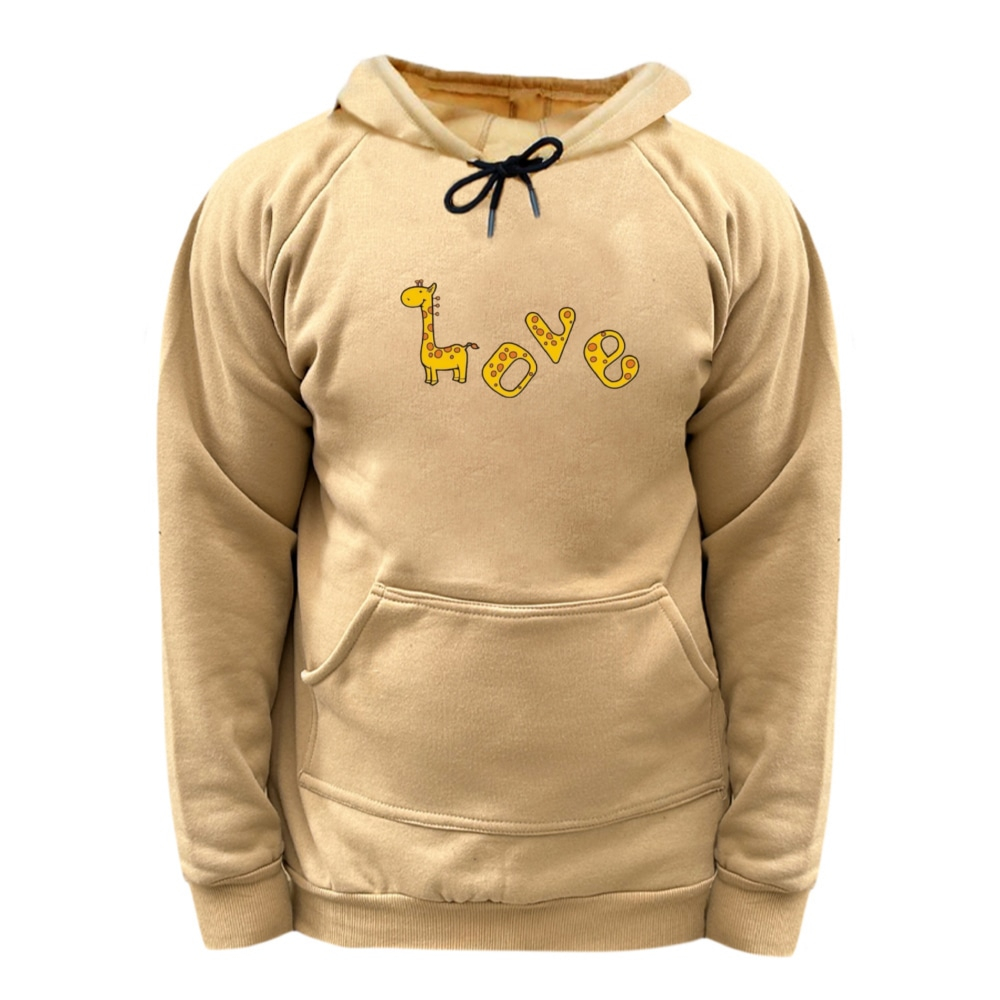 هودی زنانه مدل زرافه کد 10 رنگ کرم