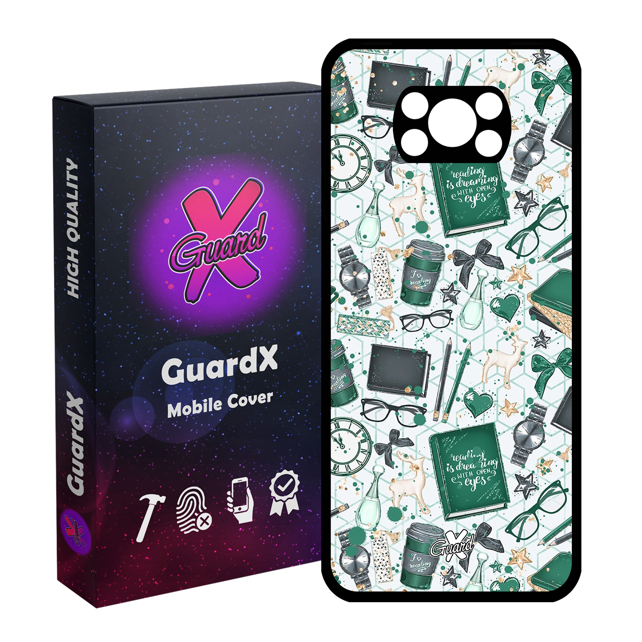 کاور گارد ایکس طرح کتاب مدل Glass10289 مناسب برای گوشی موبایل شیائومی Poco X3 / Poco X3 NFC