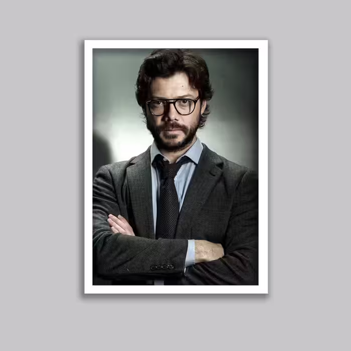 تابلو مدل پروفسور سریال خانه کاغذی Money Heist کد LA-G10626 | دنیای قاب