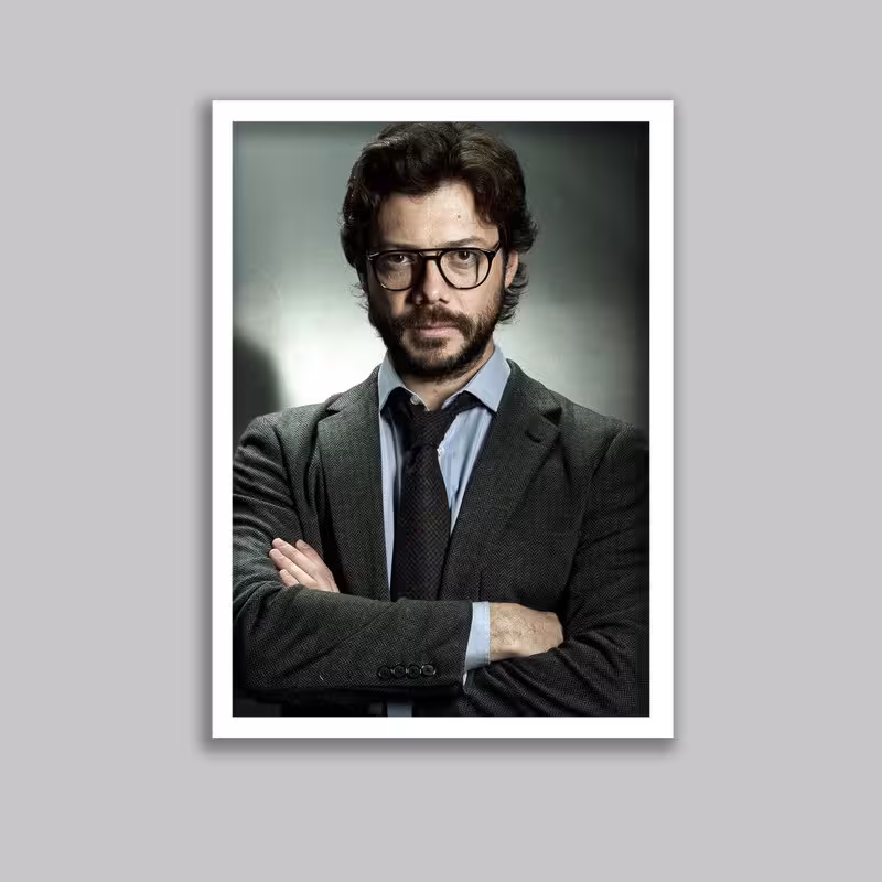تابلو مدل پروفسور سریال خانه کاغذی Money Heist کد LA-G10626 | دنیای قاب