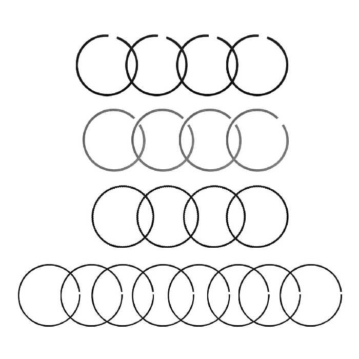 رینگ پیستون موتور استاندارد جک J5 دنده ای
