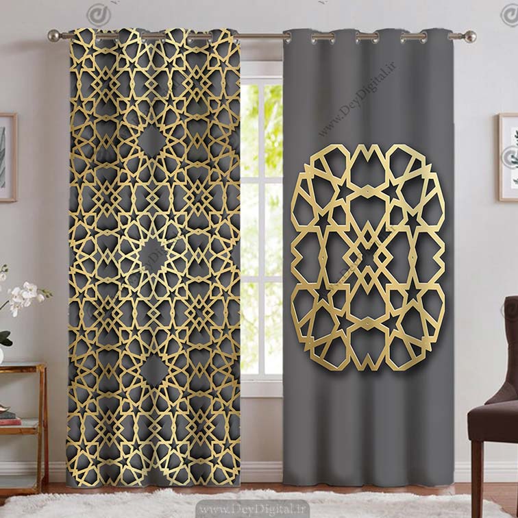 پرده مدرن سه بعدی شیک PK-2818a