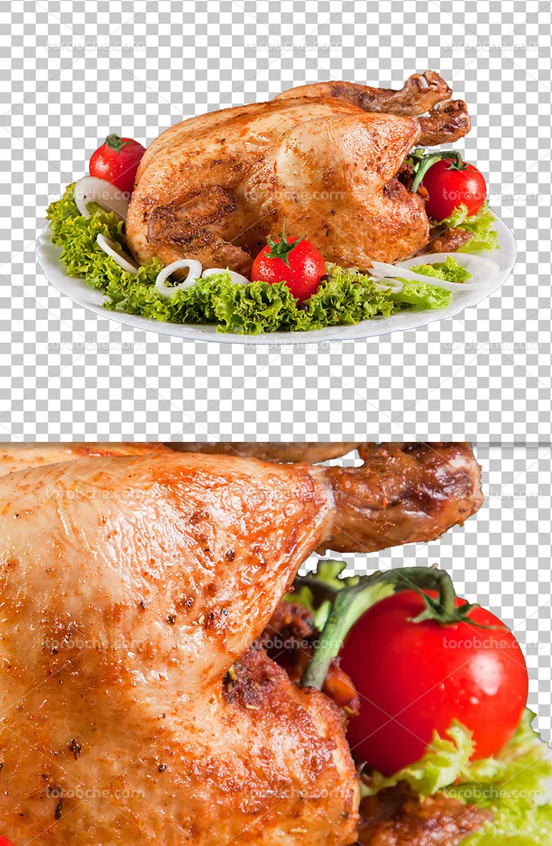 عکس مرغ بریان دوربری | گرافیک با طعم تربچه