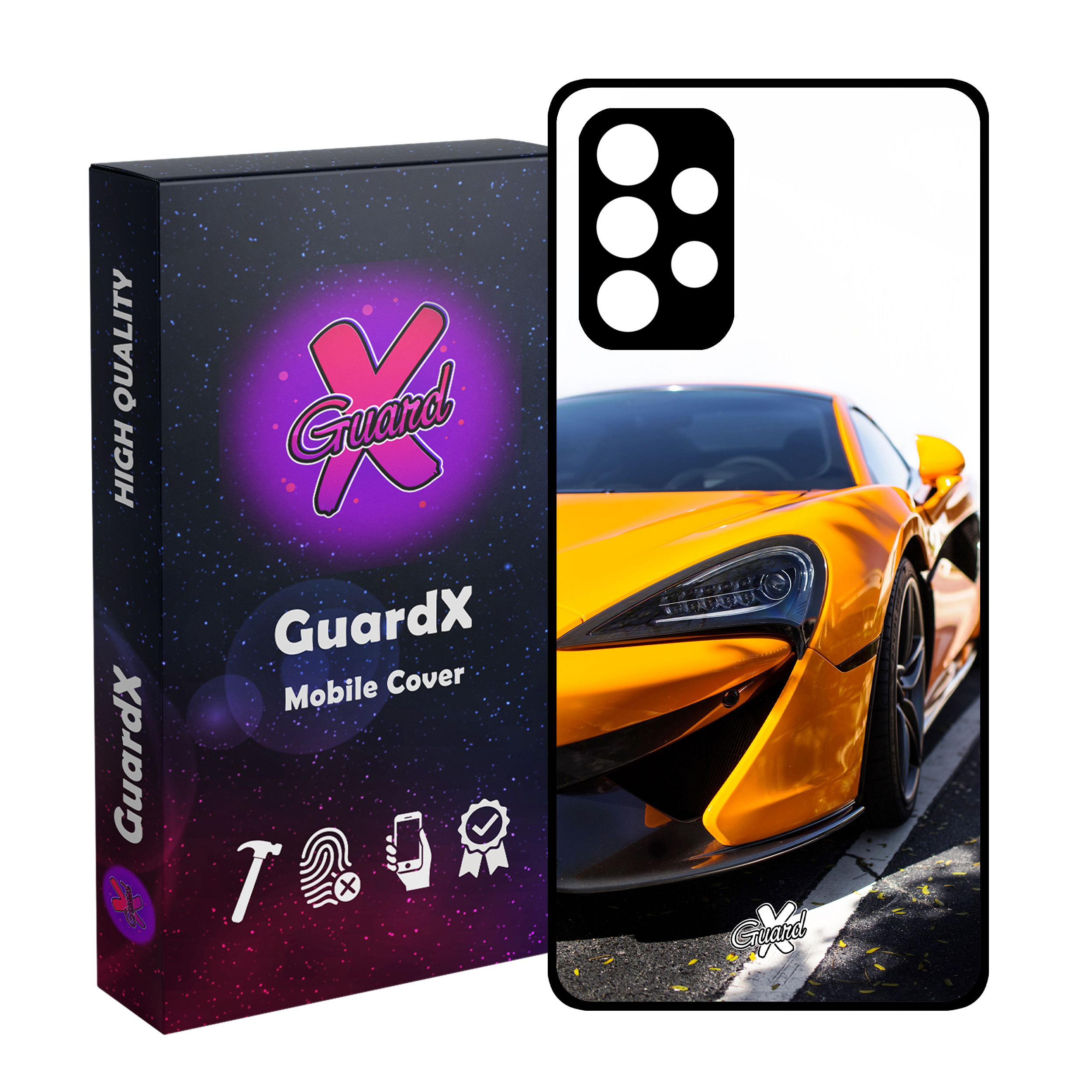 کاور گارد ایکس طرح خودرو مدل Glass10193 مناسب برای گوشی موبایل سامسونگ Galaxy A72