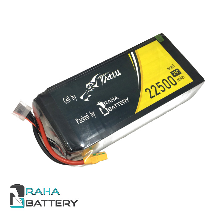 باتری لیتیوم پلیمر 6 سل (High Voltage) Tattu 22500mAh 25C