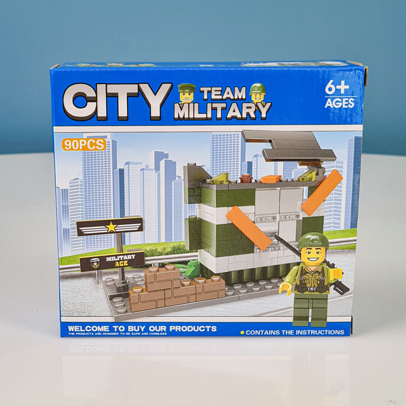 اسباب بازی لگو سری شهر 90 تکه city مدل ارتشی کد LXA2338