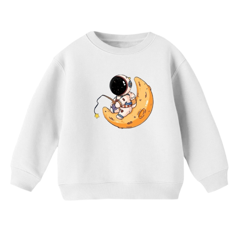 سویشرت بچگانه مدل فضانورد کد 21 رنگ سفید