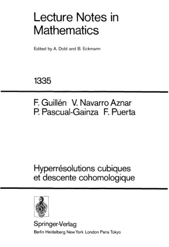 خرید و دانلود نسخه کامل کتاب Hyperrésolutions cubiques et descente cohomologique