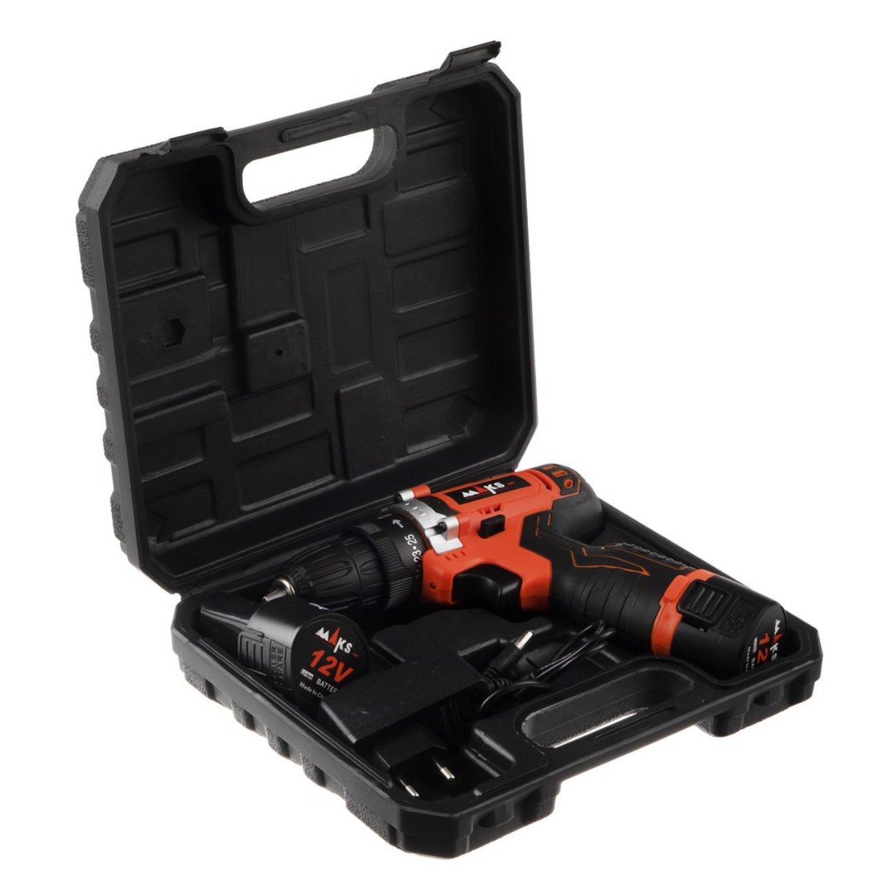 دریل پیچ گوشتی شارژی 2 باطری مکس با کیف