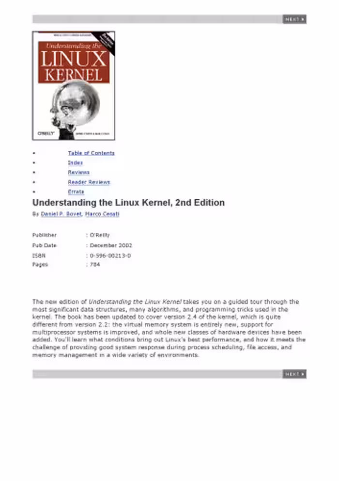 خرید و دانلود نسخه کامل کتاب Understanding the Linux Kernel