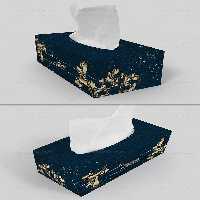 طرح جعبه دستمال کاغذی طلایی | گرافیک با طعم تربچه