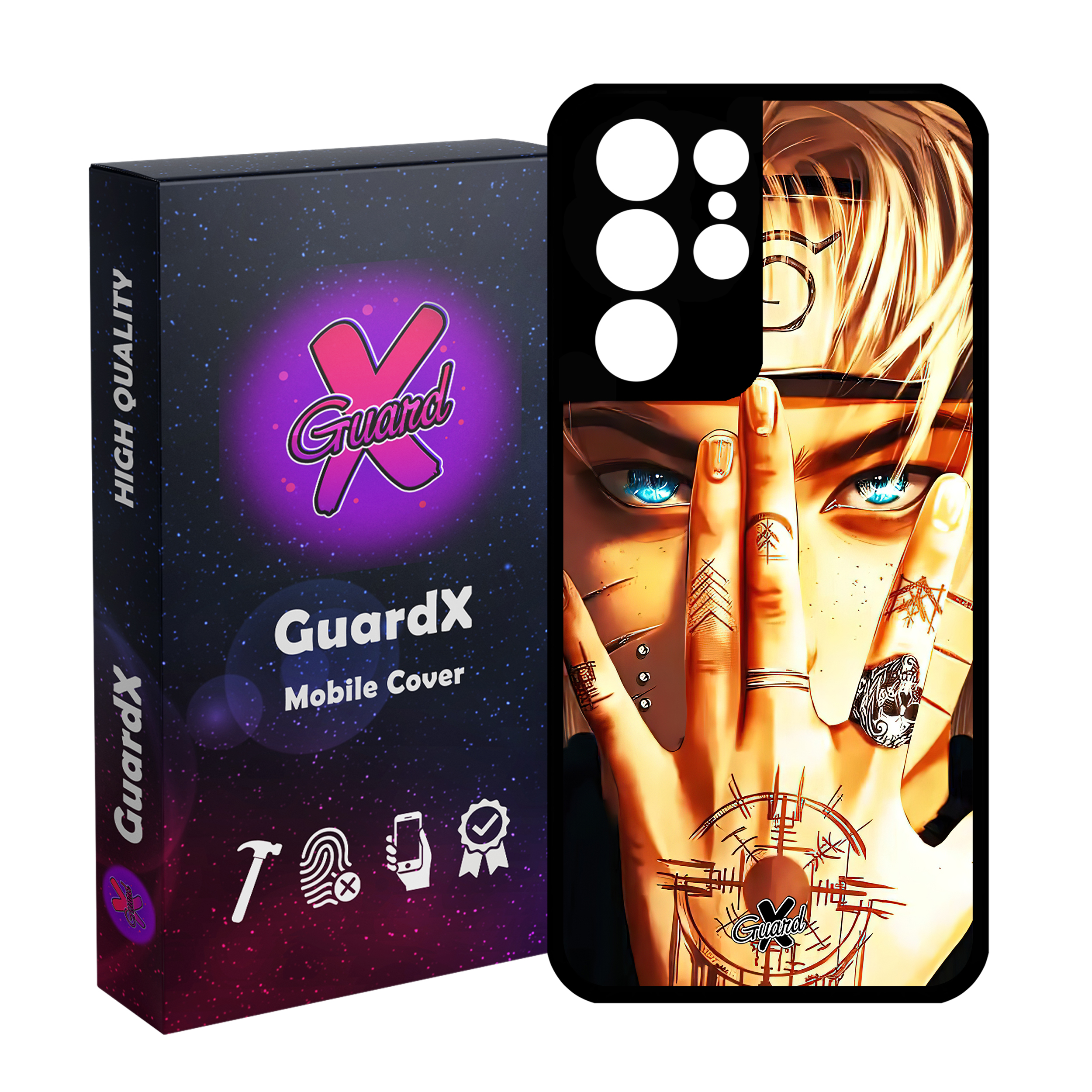 کاور گارد ایکس طرح Naruto Anime مدل Glass10452 مناسب برای گوشی موبایل سامسونگ Galaxy S21 Ultra