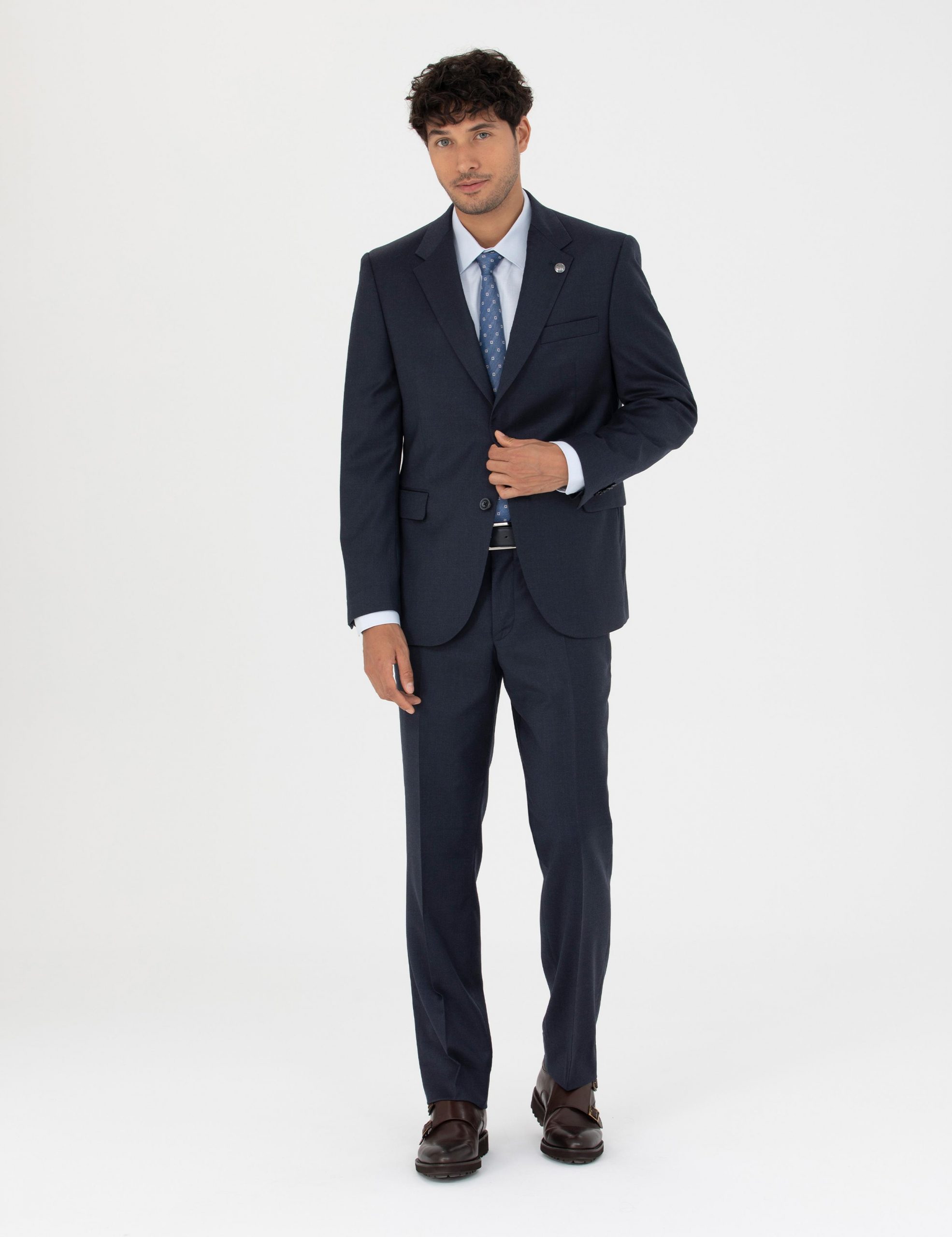 کت و شلوار مردانه سرمه ای پیرکاردین - فروشگاه لباس شهرمون