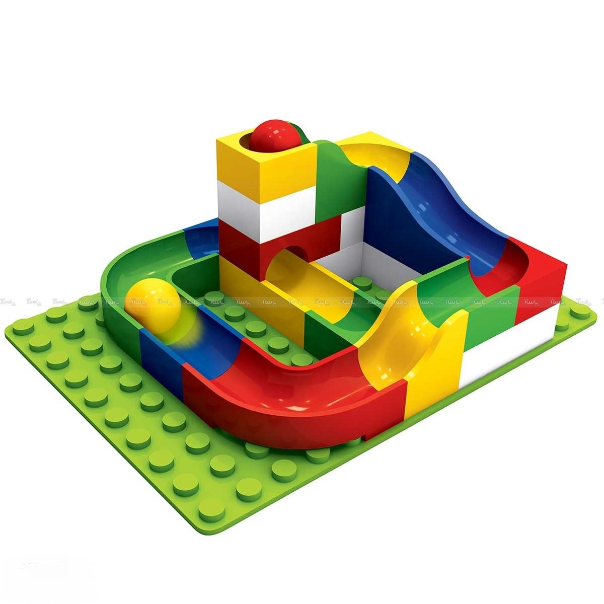 اسباب بازی ساختنی لگو توپ و سرسره ماز دانی بال سایز بزرگ مناسب برای 4 تا 10 سال